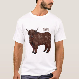 Camiseta Ilustración de dibujos animados de vaca de las Hig