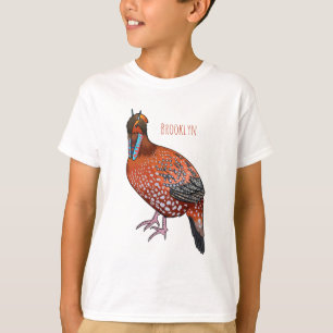 Camiseta Ilustración de dibujos animados del pájaro tragopá