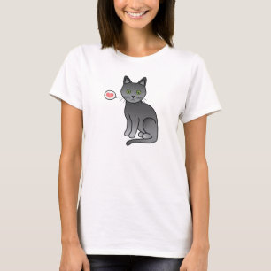 Camiseta Ilustración de dibujos animados lindos de gato Kor