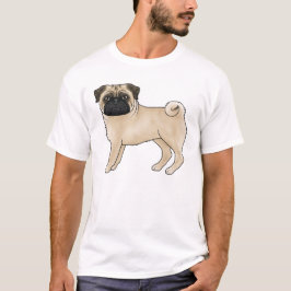 Camiseta Ilustración de dibujos animados lindos de perro pu