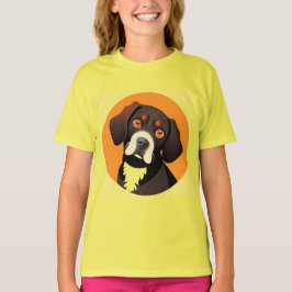Camiseta Ilustración de dibujos animados lindos de un cacho