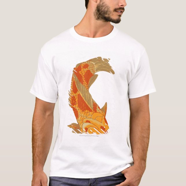 Camiseta Ilustracion de Digitaces de la carpa de Koi (Anverso)