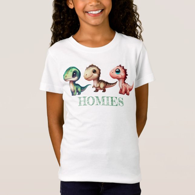 Camiseta Ilustracion de Dinosaurios Infantiles (Anverso)