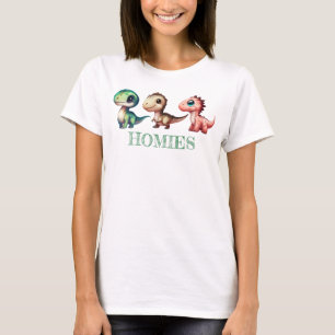 Camiseta Ilustracion de Dinosaurios Infantiles