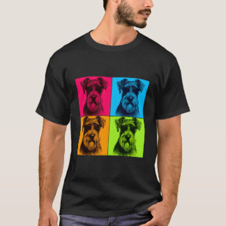 Camiseta Ilustracion de diseño de arte pop de perro de Schn