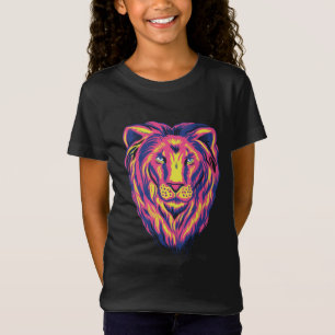 Camiseta Ilustracion de diseño de cara de león Personalizad