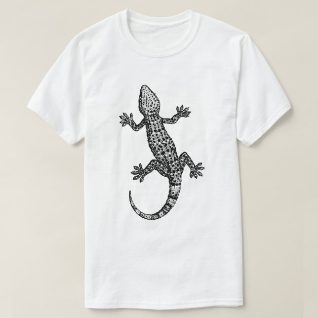CAMISETA ILUSTRACION DE DISEÑO DE GECKO QUIRKY (Diseño del anverso)