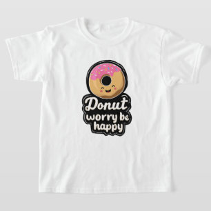 Camiseta Ilustración de Donut Sonriente Adorable – “Donut W