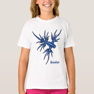 Camiseta Ilustracion de dragón azul