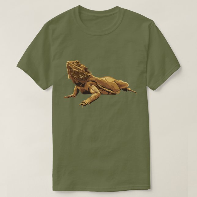 Camiseta ilustracion de dragón con barba (Diseño del anverso)