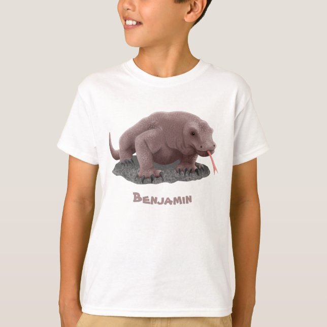 Camiseta Ilustracion de dragón de Komodo (Anverso)