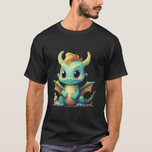 Camiseta ilustracion de dragón lindo Idea Inspiración creat