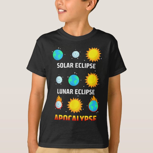 Camiseta Ilustración de eclipse solar eclipse lunar apocali (Anverso)