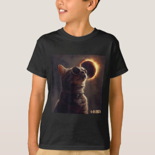 Camiseta Ilustración de eclipse solar total con gafas de so