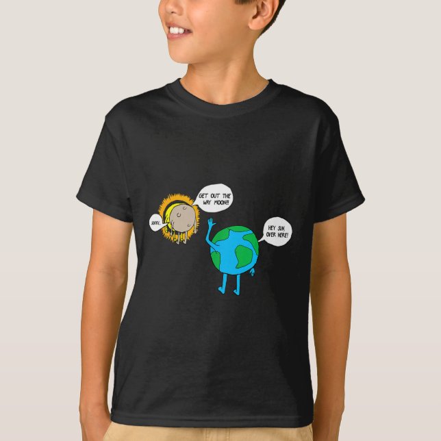 Camiseta Ilustración de eclipse solar total de dibujos anim (Anverso)