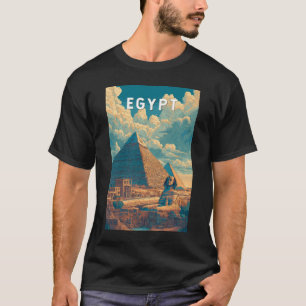 Camiseta Ilustración de Egipto Arte de Viaje Vintage