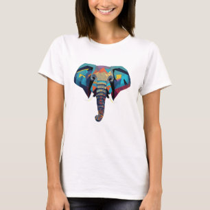 Camiseta Ilustracion de elefante bajo polilla