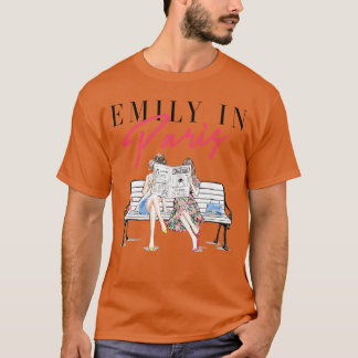 Camiseta Ilustración de Emily en París Diario de lectura de