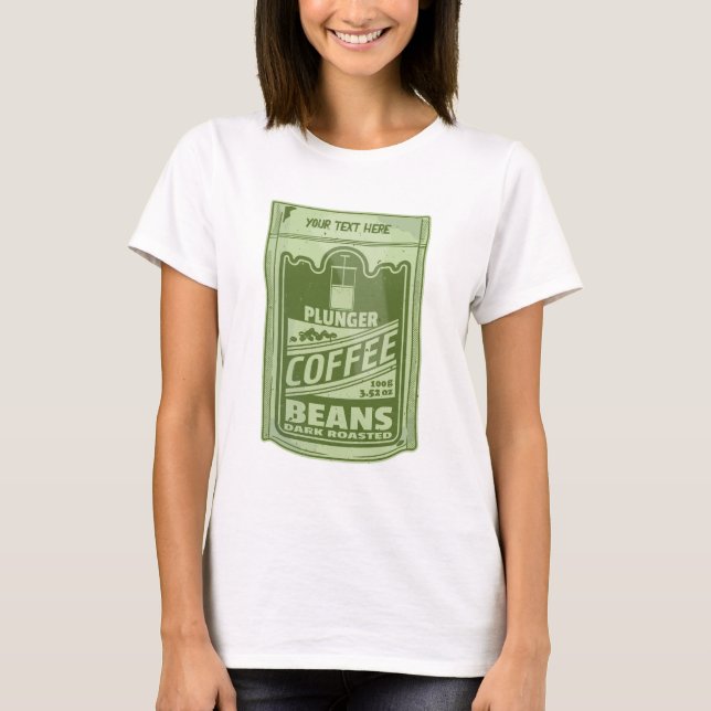 Camiseta Ilustracion de empaque de alimentos de café pop de (Anverso)