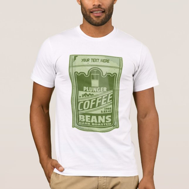 Camiseta Ilustracion de empaque de alimentos de café pop de (Anverso)