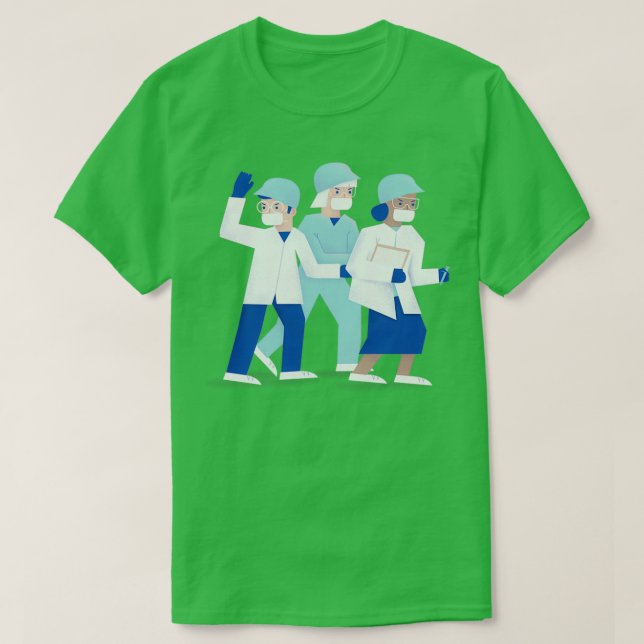 Camiseta Ilustracion de enfermera Médica de Frontline como  (Diseño del anverso)