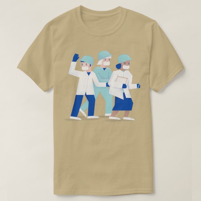 Camiseta Ilustracion de enfermera Médica de Frontline como  (Diseño del anverso)