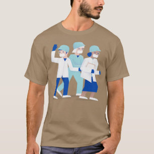 Camiseta Ilustracion de enfermera Médica de Frontline como 