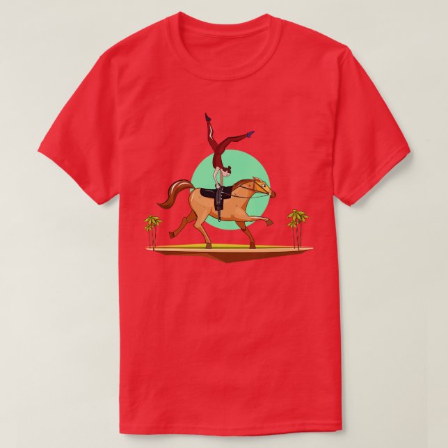 Camiseta Ilustracion de equitación (Diseño del anverso)