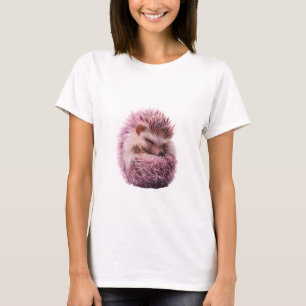Camiseta Ilustración de erizo de lavanda durmiendo mujeres