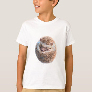 Camiseta Ilustración de erizo durmiendo enroscado para niño