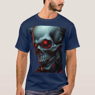 Camiseta Ilustración de estilo de cómic de cráneo Arte de f
