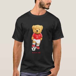 Camiseta Ilustración de estilo de patada inicial de fútbol 