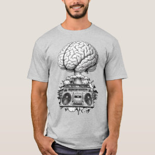 Camiseta Ilustración de explosión cerebral Ghettoblaster