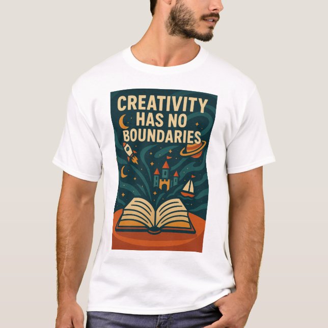 Camiseta Ilustración de fantasía de libro mágico (Anverso)