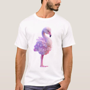 Camiseta Ilustración de flamenco estilizado vibrante para h