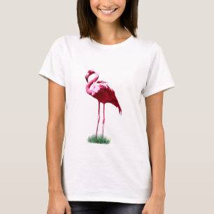 Camiseta Ilustracion de flamingo rosa
