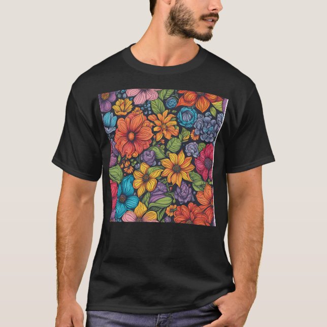 Camiseta Ilustracion de flores (Anverso)