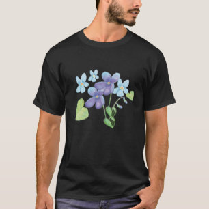 Camiseta Ilustracion de flores violetas silvestres