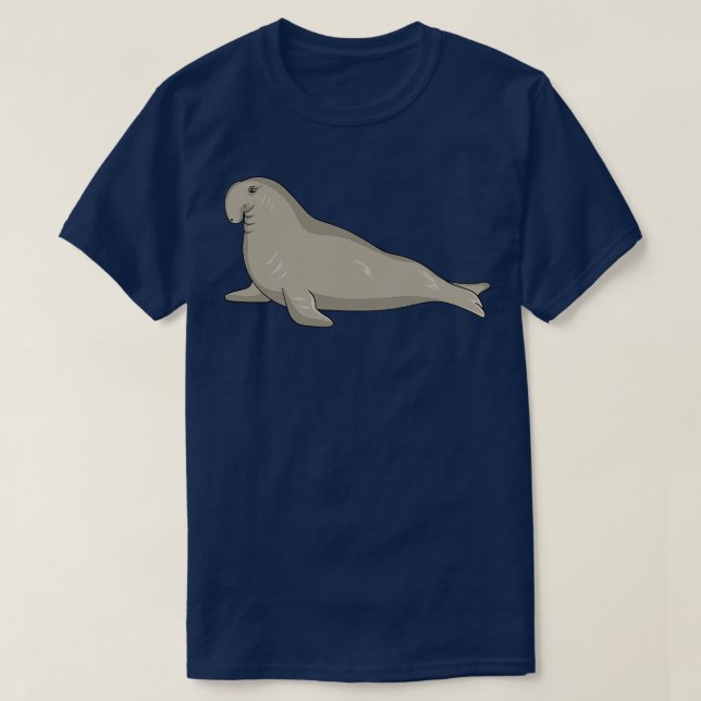 Camiseta Ilustracion de foca elefante (Diseño del anverso)