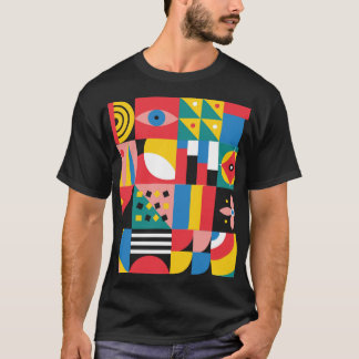 Camiseta Ilustracion de formas geométricas coloridas