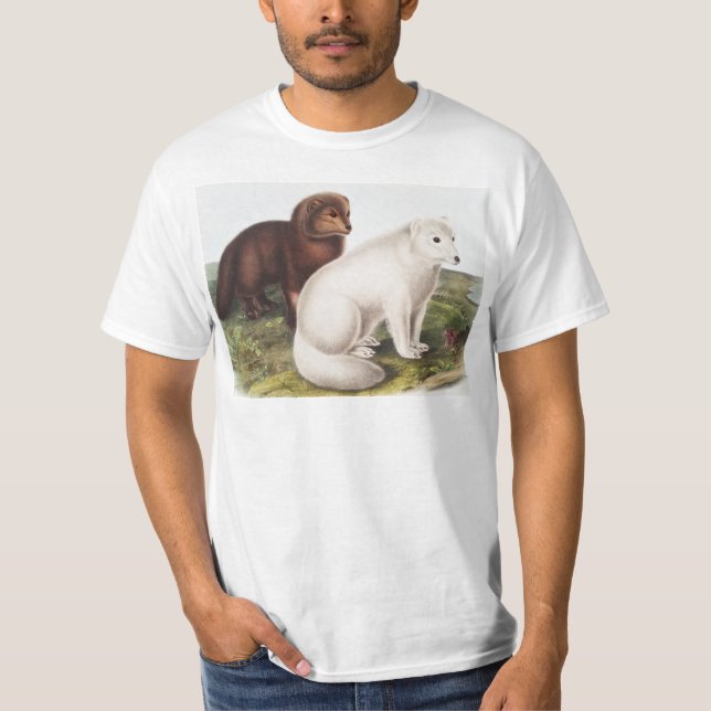 Camiseta Ilustracion de Fox Ártica (Vulpes Lagopus) (Anverso)