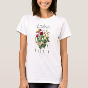 Camiseta Ilustracion de fresa de Bonito vintage personaliza