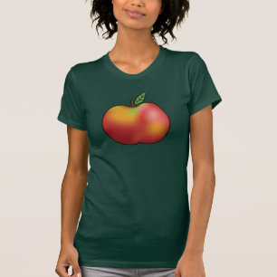 Camiseta Ilustracion de frutas de Apple Personalizado Rojo