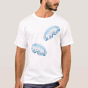 Camiseta Ilustración de gafas de esquí