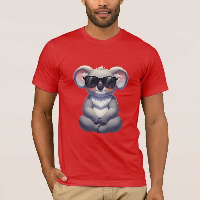 Camiseta Ilustración de gafas de sol de koala genial (Anverso)