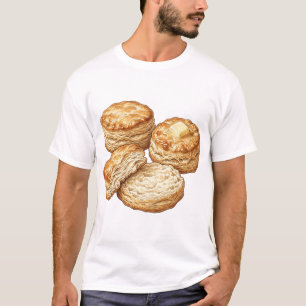 Camiseta Ilustración de Galletas de Suero de Mantequilla de