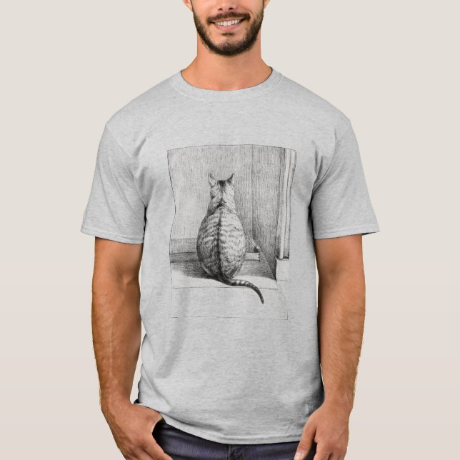 Camiseta Ilustración de gato (Anverso)