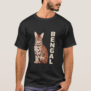 Camiseta Ilustración de gato Bengalí para admiradores de fe