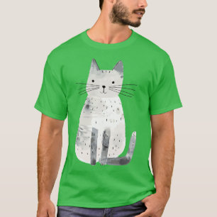 Camiseta Ilustracion de gato caprichoso Adorable Animal Ar