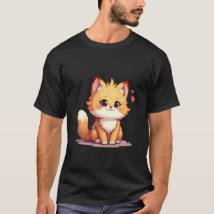 Camiseta Ilustración de gato Chibi Maine Coon diseño